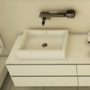 DIMASI BATHROOM Platinum Plt10208 Prostokątna umywalka kompozytowa