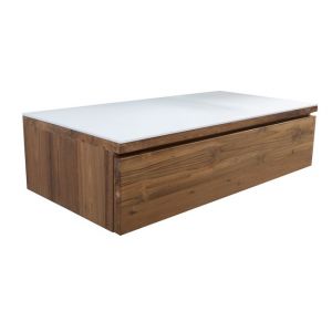 CIPI Teak White Console 89A Szuflada z drewna tekowego biała