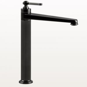 GESSI Venti20 65004 Bateria umywalkowa nablatowa czarna art deco