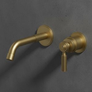 ROSSI FIORENZO Tibesar 526002 Bateria umywalkowa podtynkowa ścienna mosiądz szczotkowany