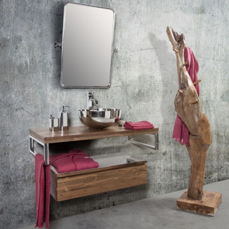 CIPI Teak Steel Top 88 Drewniany blat z stalowymi relingami