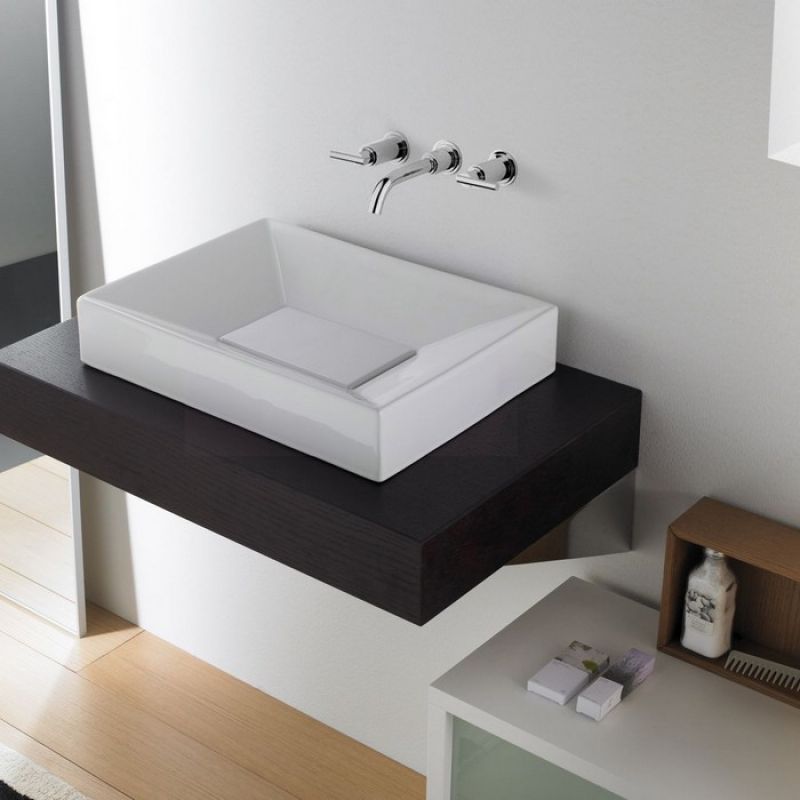THE BATHCO Quadro 4039 Umywalka blatowa prostokątna