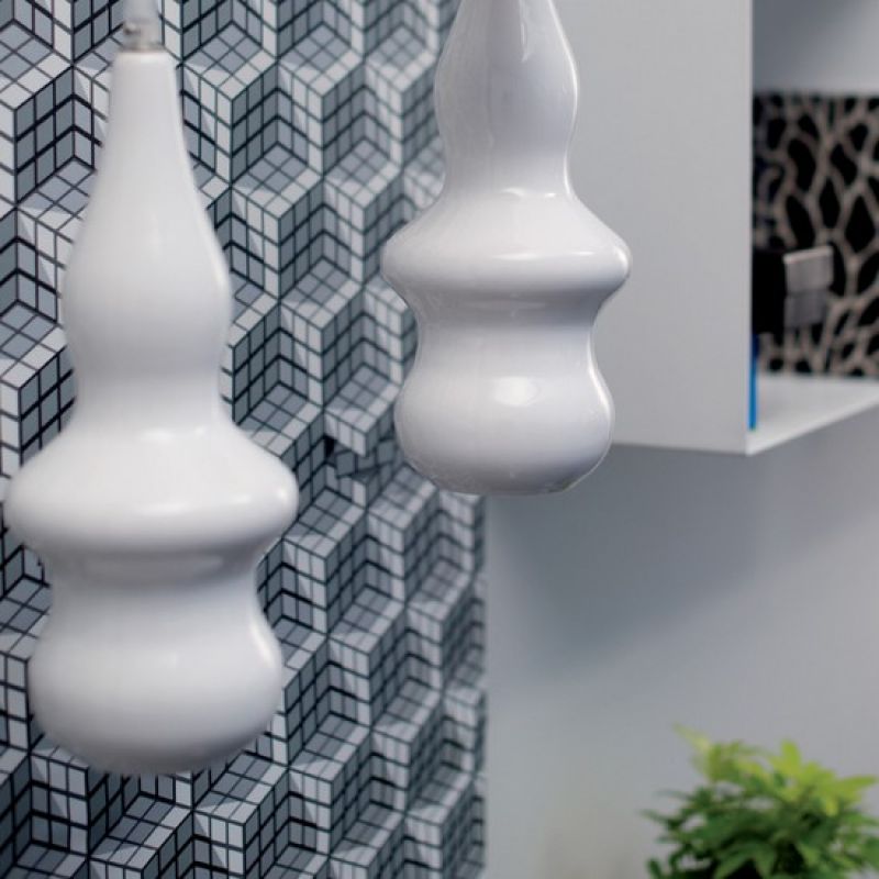 EXT Blub4 White Ceramic Lampa wisząca biała ceramiczna