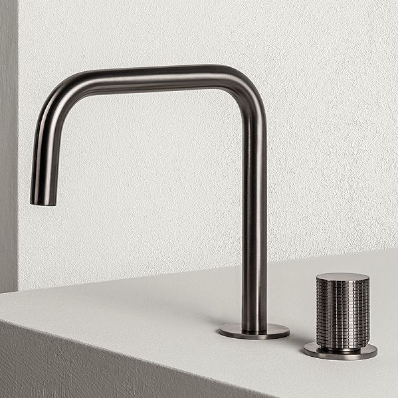 QD Rubinetterie Grano 6610168H Bateria umywalkowa czarny chrom